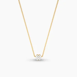 18k Shining Solitaire Necklace