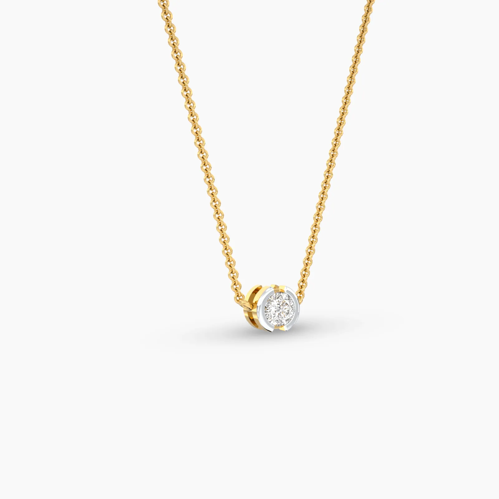 18k Shining Solitaire Necklace