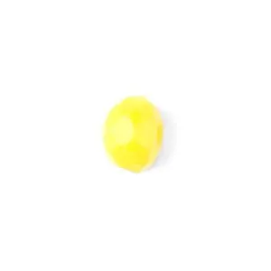 4mm Opaque Yellow Rondelle Crystal Beads