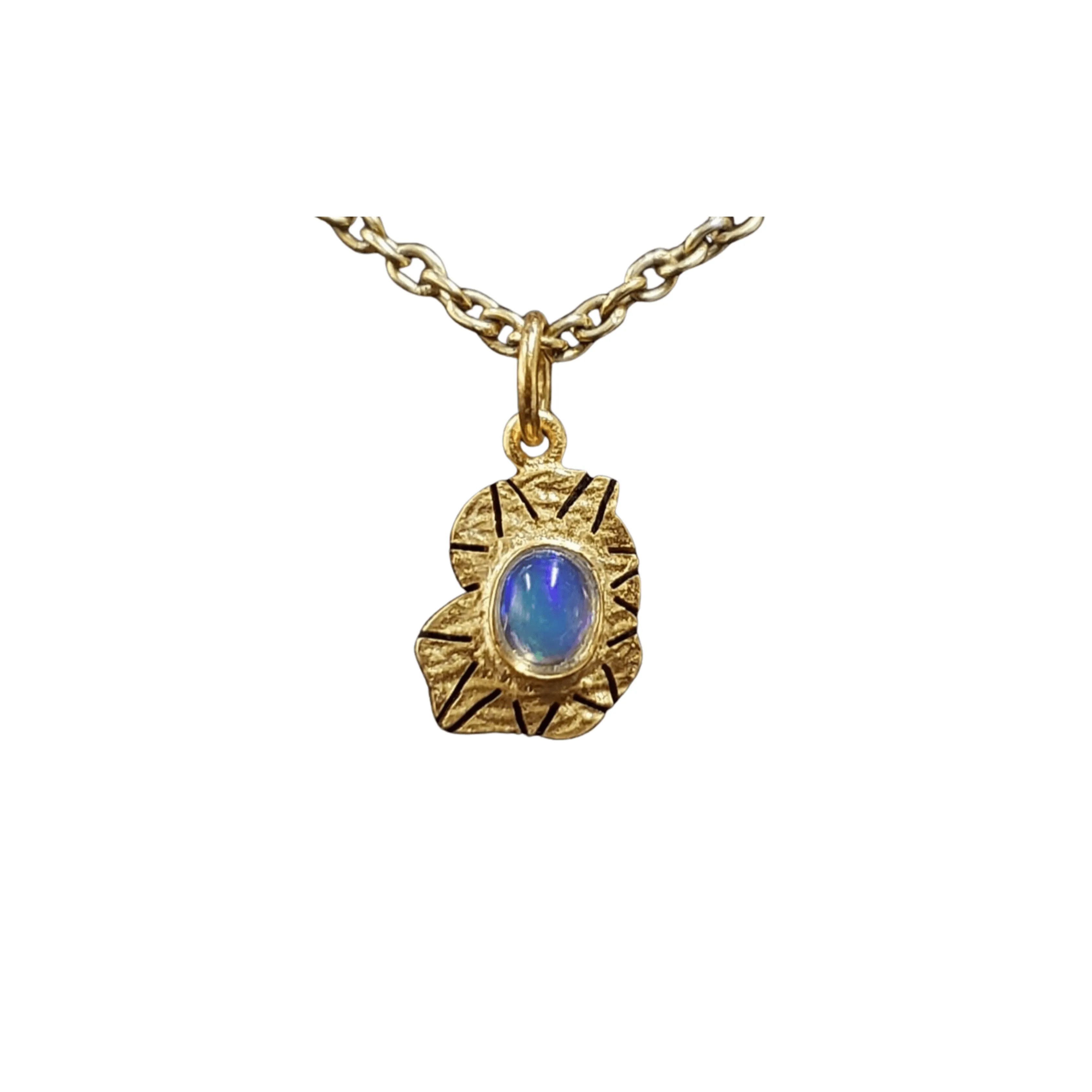 925 Gold Vermeil Ethiopian Opal Pendant