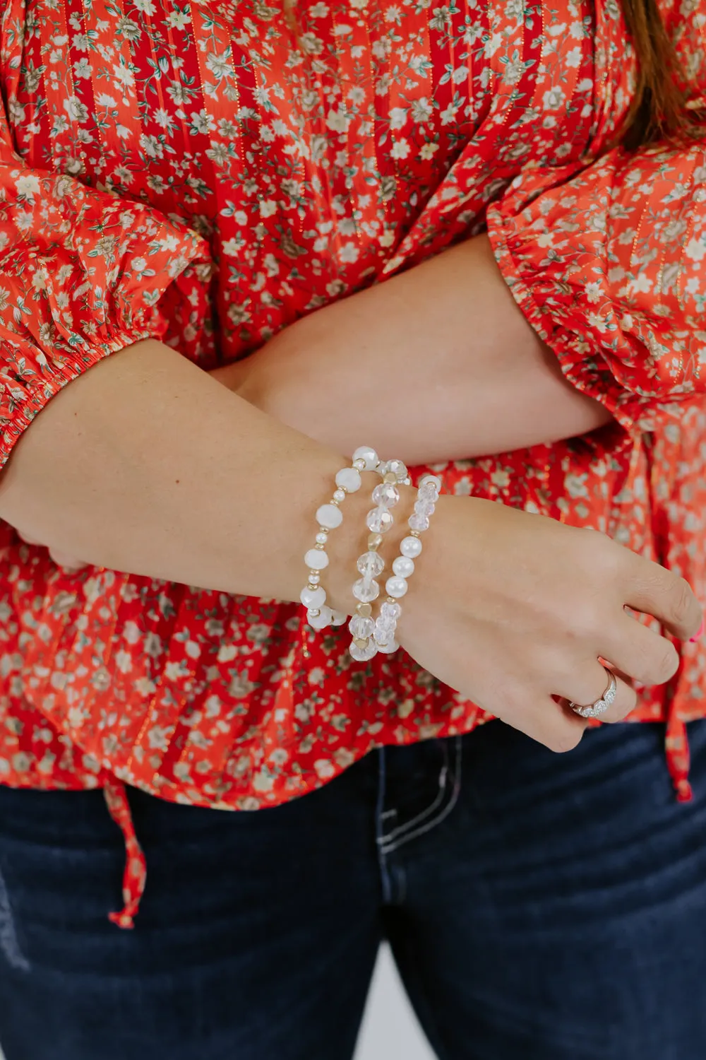 All Things Glitz Bracelet Stack, Opal