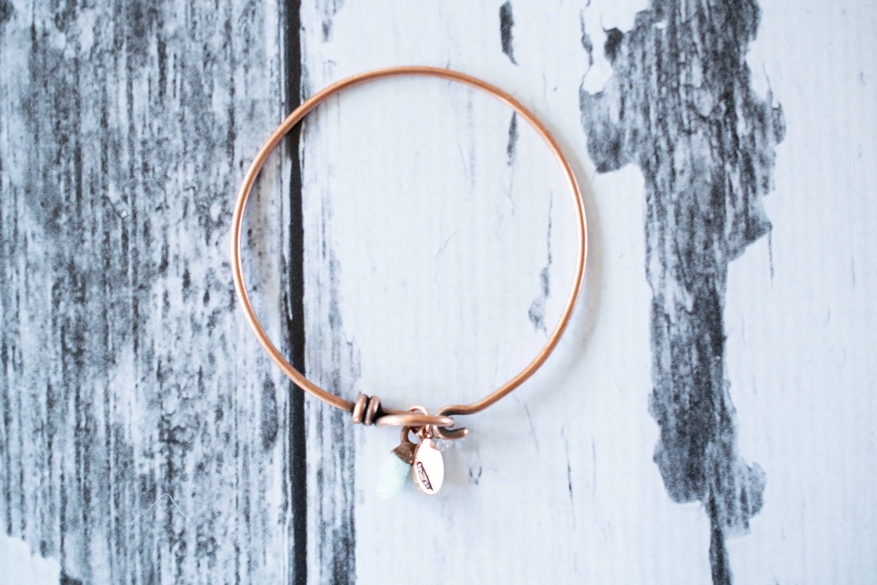 Aquamarine crystal bracelet | Aquamarine crystal bangle