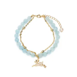 Aquamarine Double Transshipment Bracelet