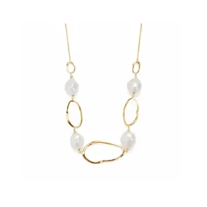 Baroque Pearl Necklace - Gold - 1871098
