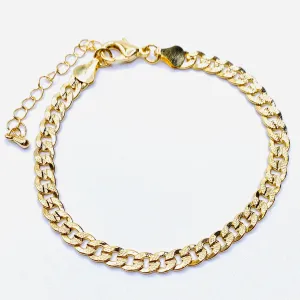 Bracelet Cuban Texture Gold Large