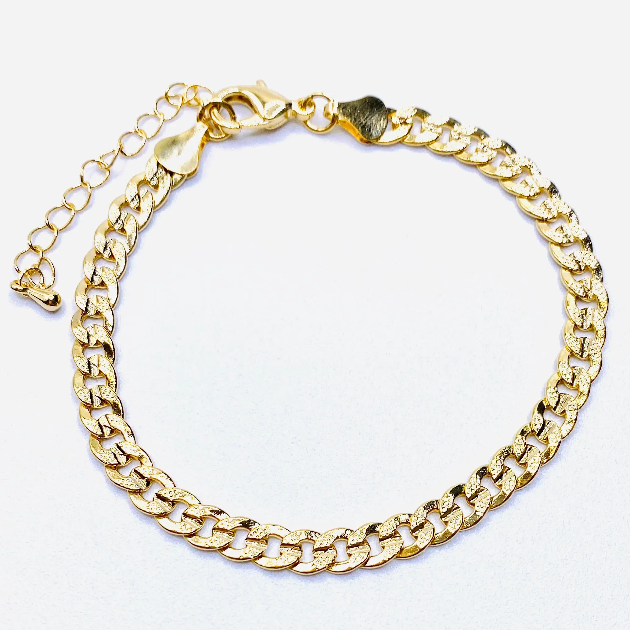 Bracelet Cuban Texture Gold Large