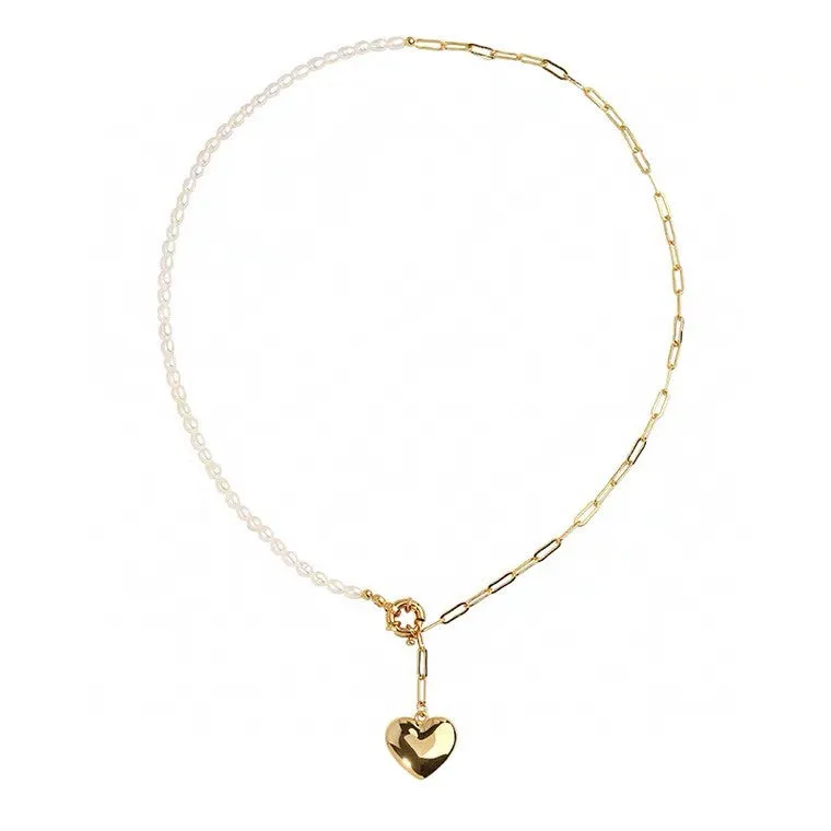 Choker necklace natural freshwater pearl Y necklace