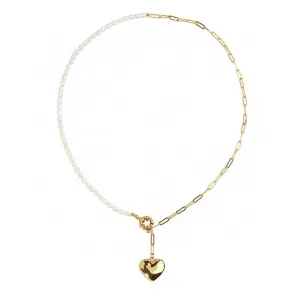 Choker necklace natural freshwater pearl Y necklace