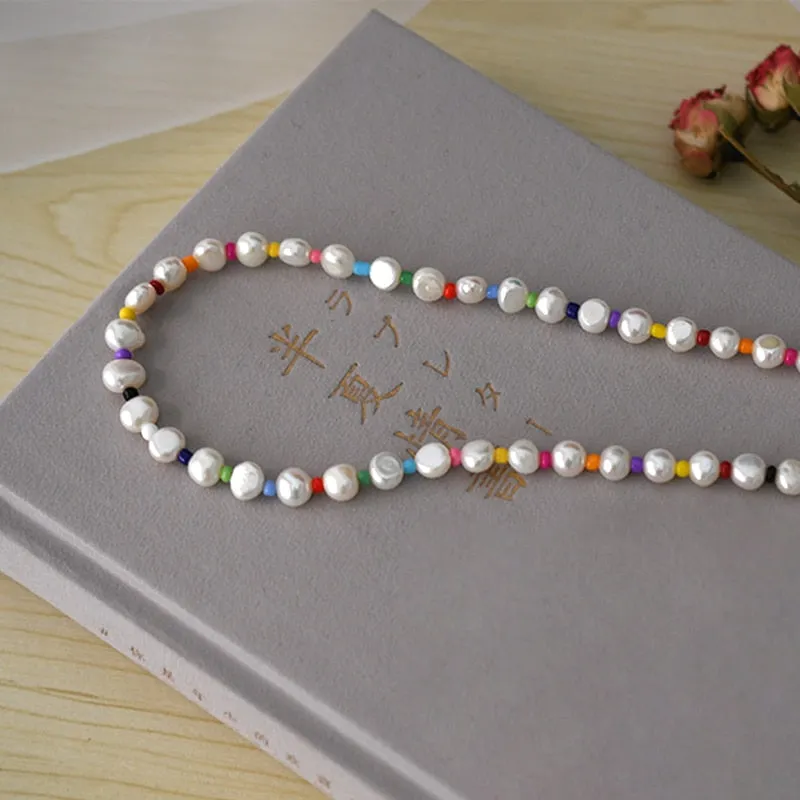 Colorful Freshwater Baroque Pearl Necklace