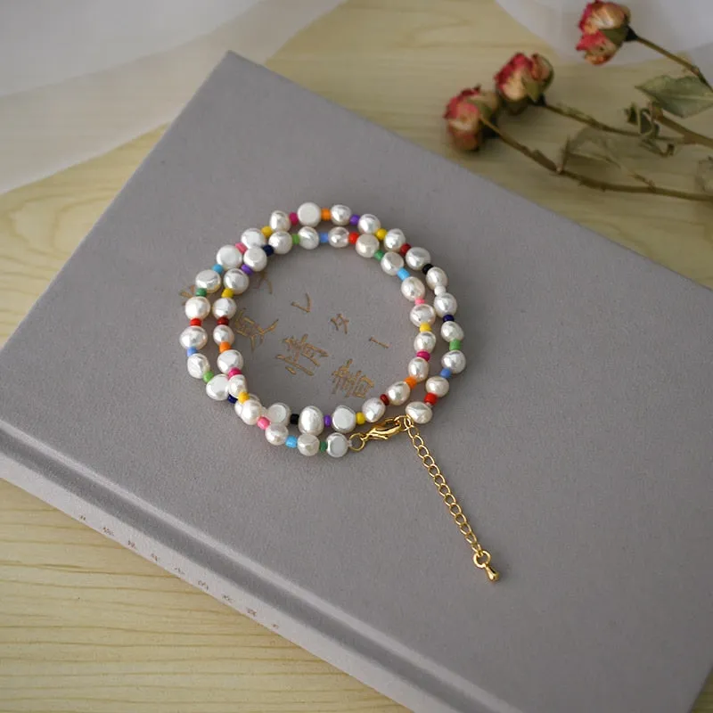 Colorful Freshwater Baroque Pearl Necklace