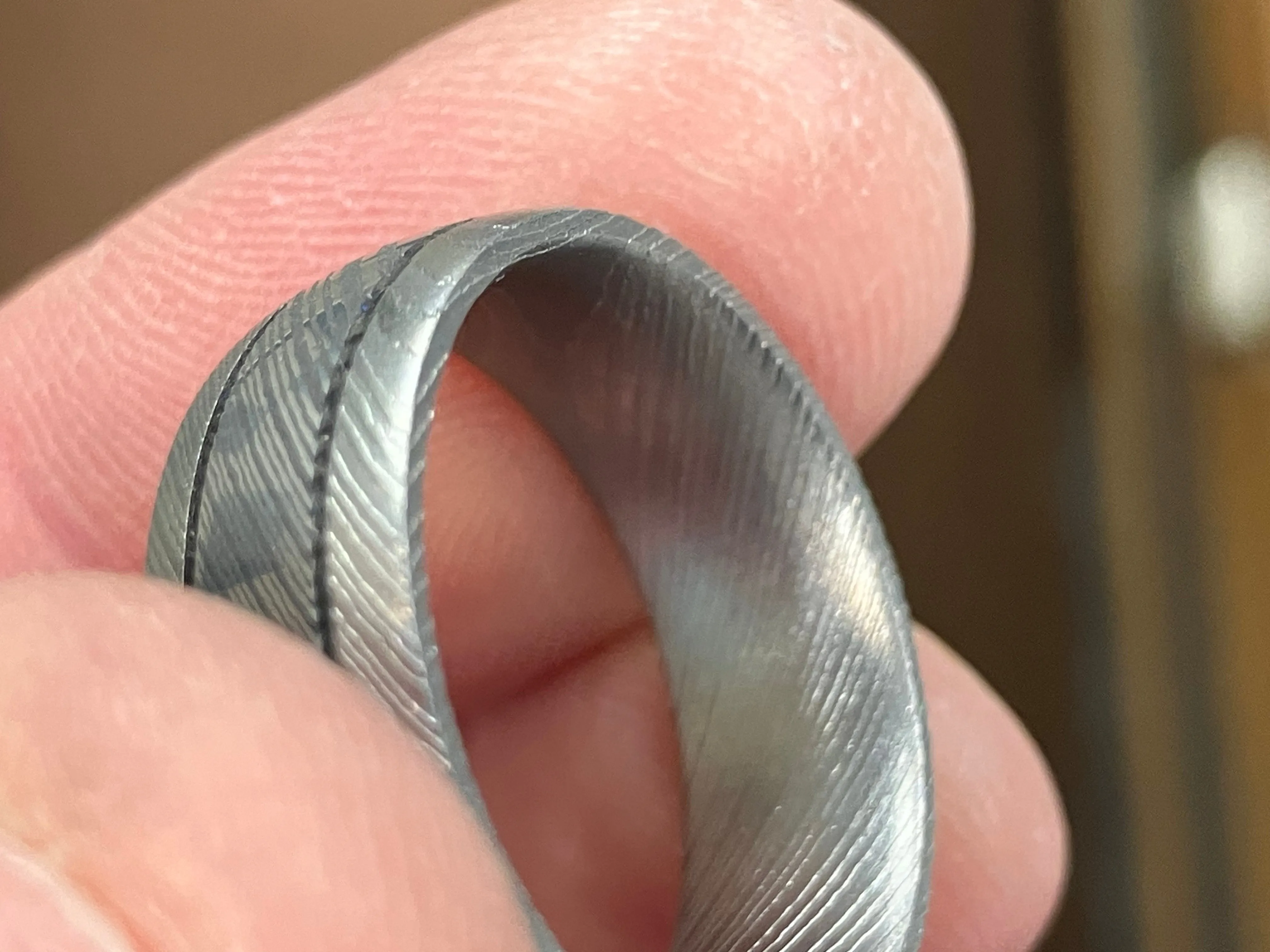 Damascus Steel Wedding Ring