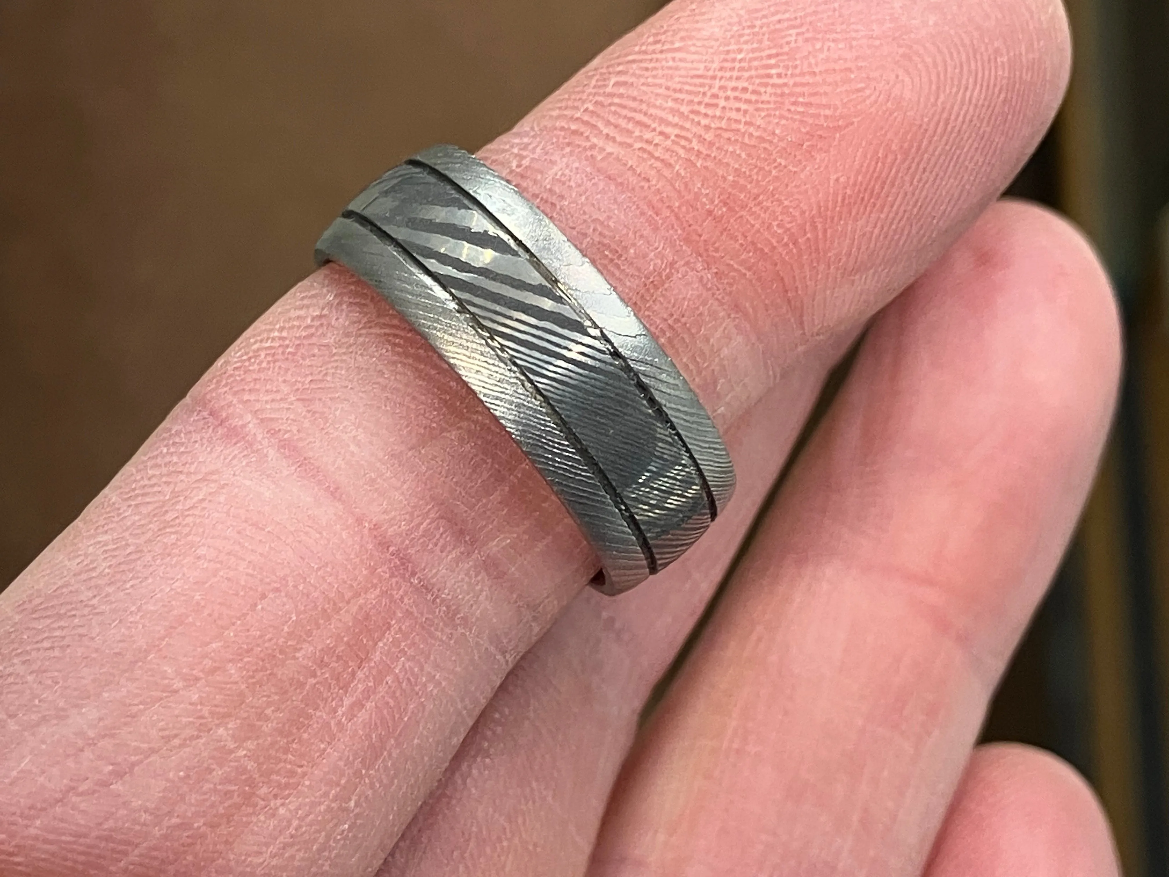 Damascus Steel Wedding Ring