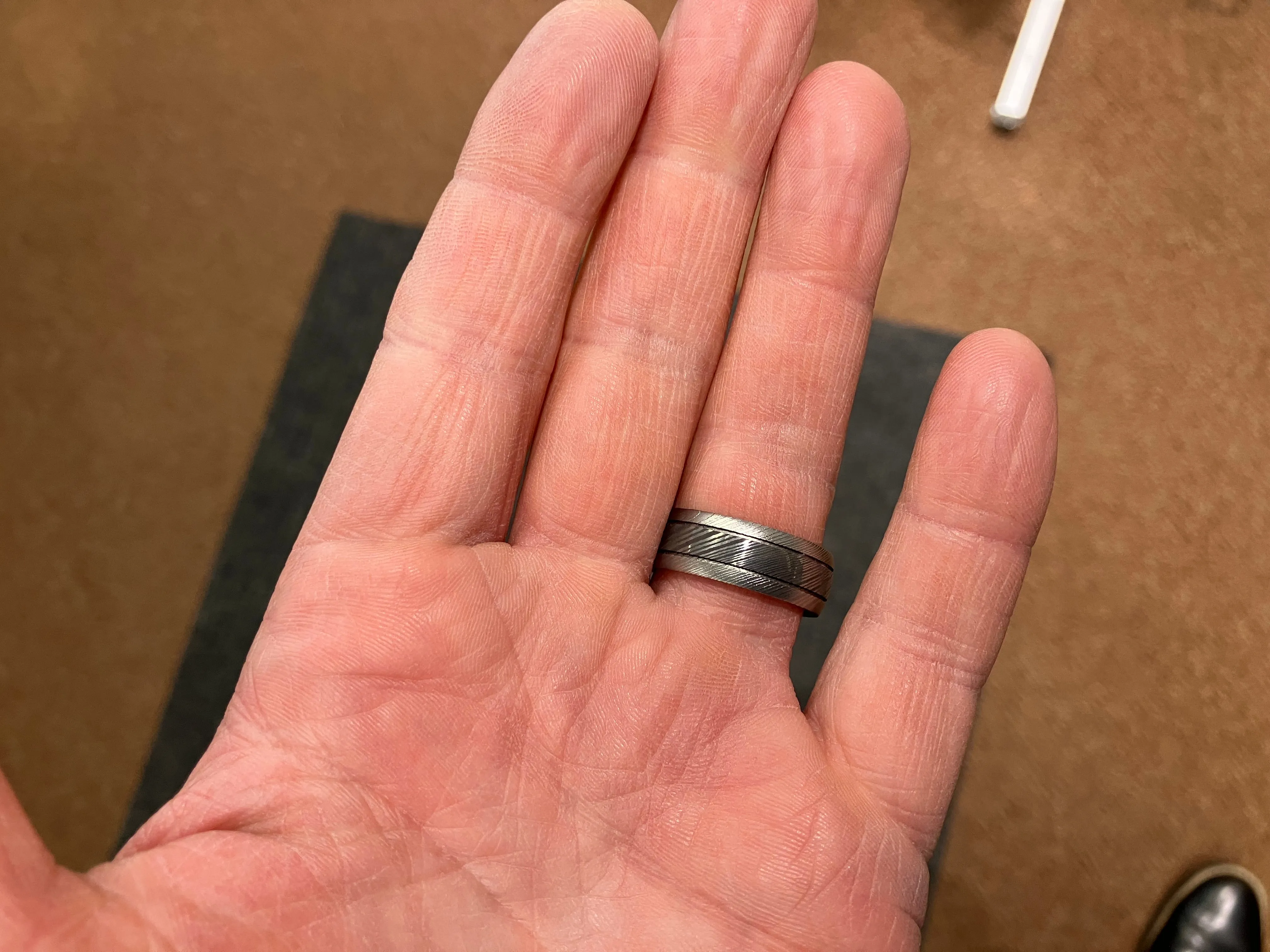 Damascus Steel Wedding Ring