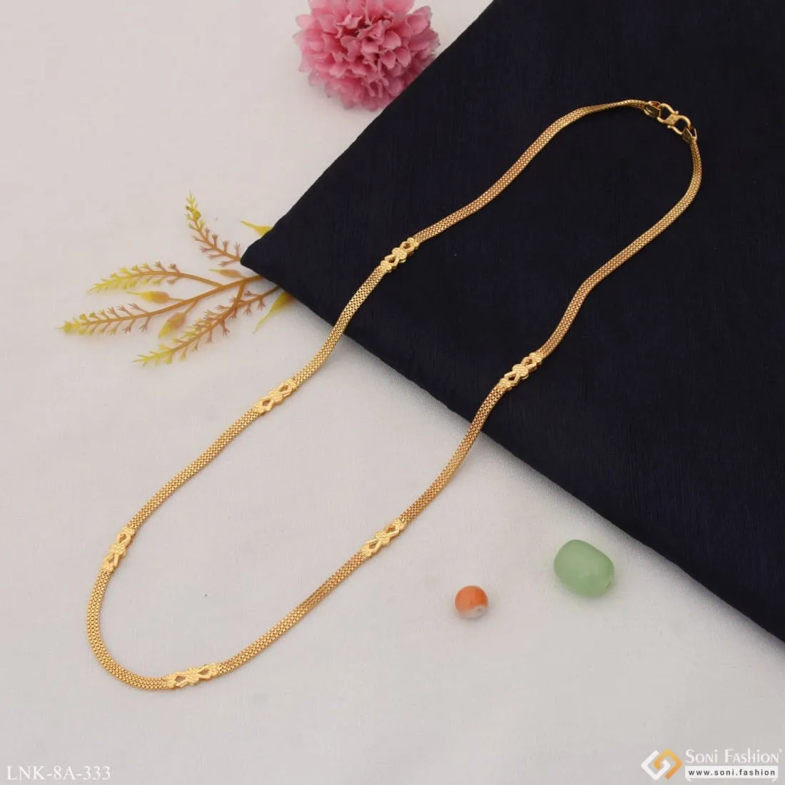 Decorative Design Chain Unique Design Gold Plated Necklace for Women - Style A333