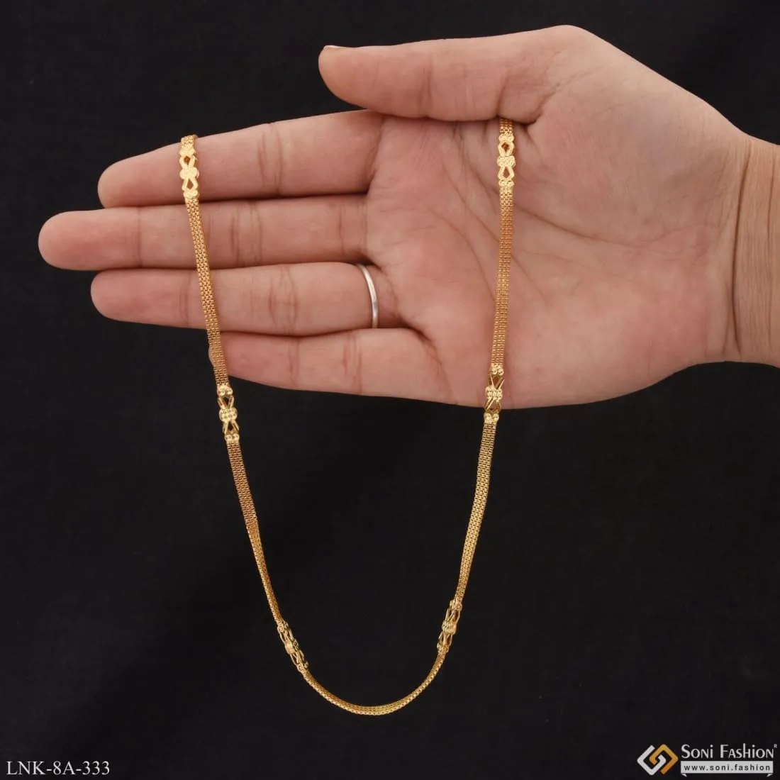 Decorative Design Chain Unique Design Gold Plated Necklace for Women - Style A333