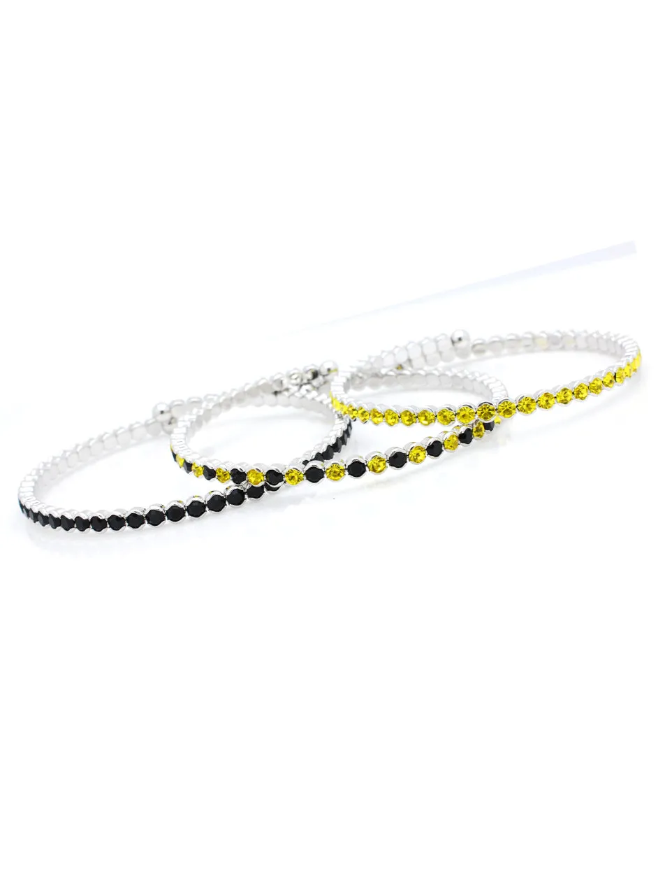 Deluxe Flex Bracelets - Black/Yellow-Black/Yellow