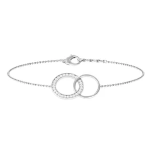 Diamond Eternity Chain Bracelet with Interlock Details