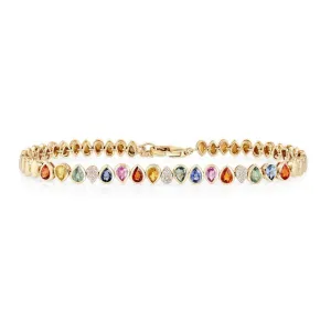 Diamond Multi Sapphire Bracelet