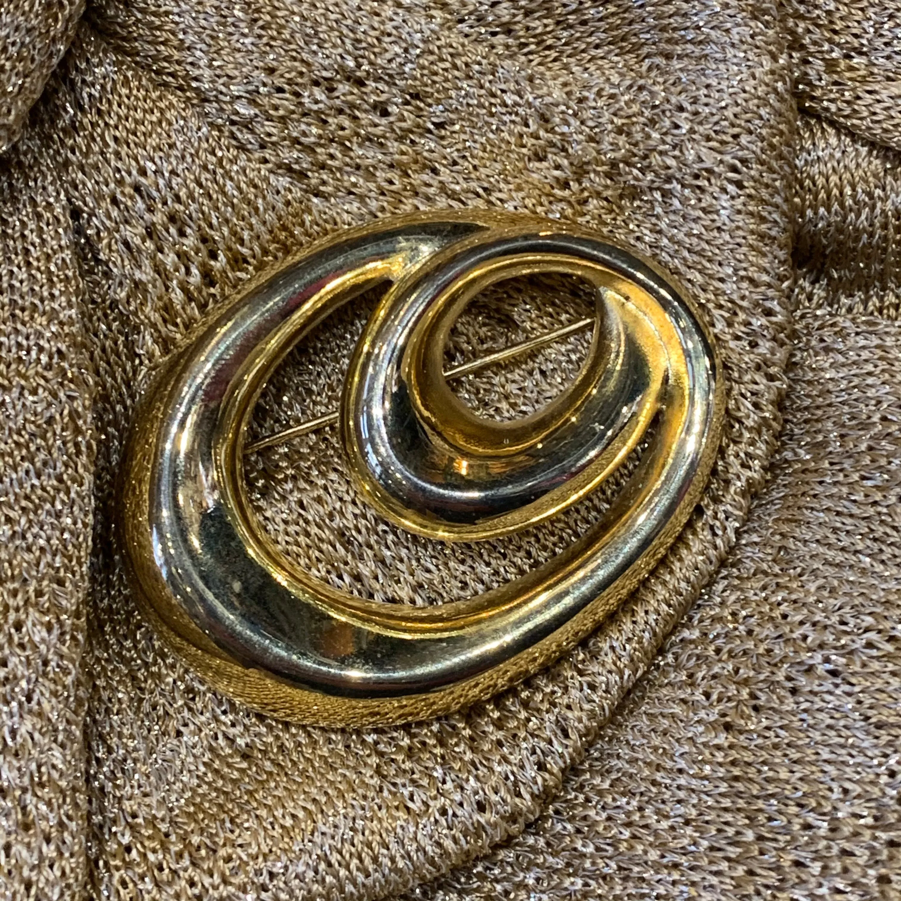 Givenchy Gold Swirl brooch