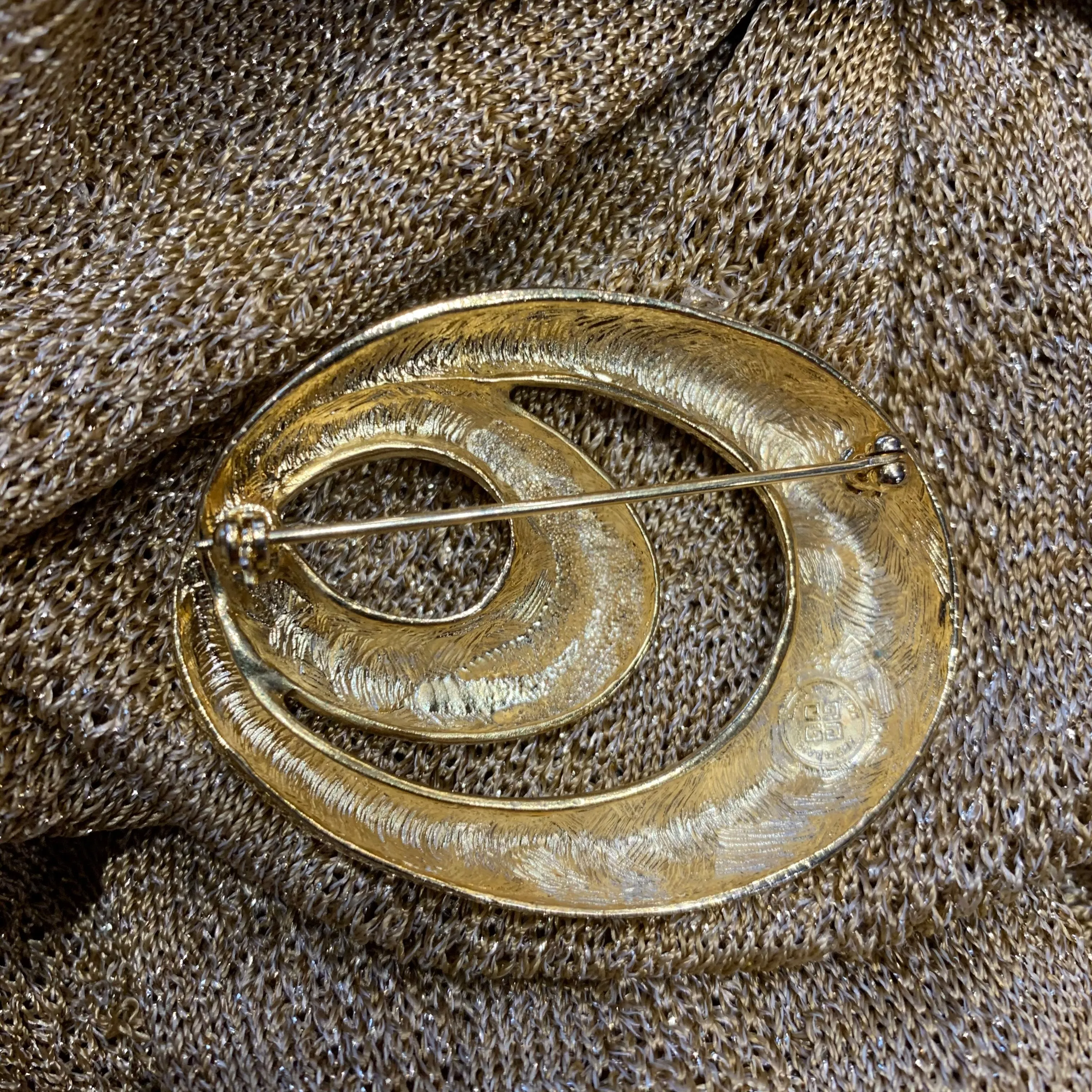 Givenchy Gold Swirl brooch