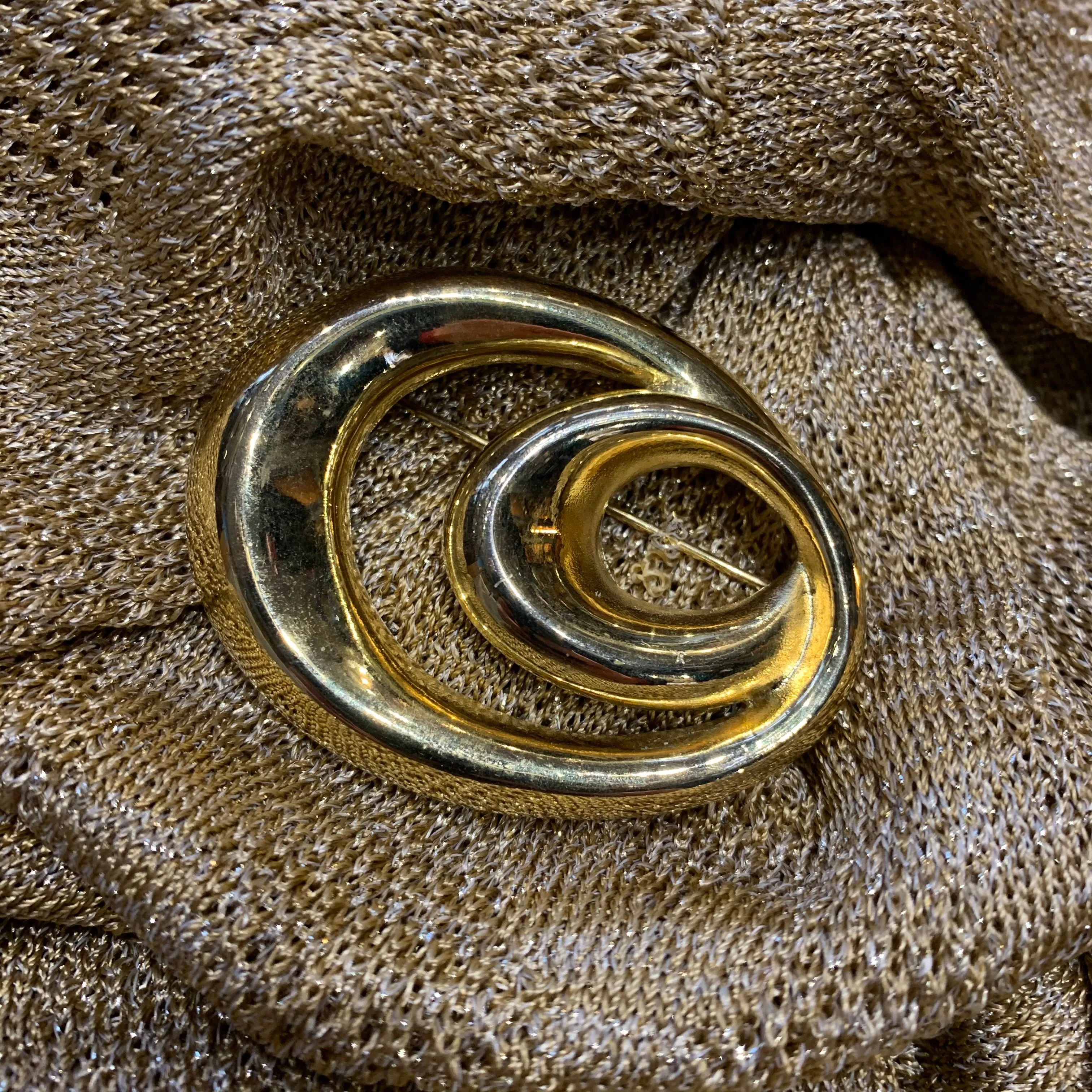 Givenchy Gold Swirl brooch