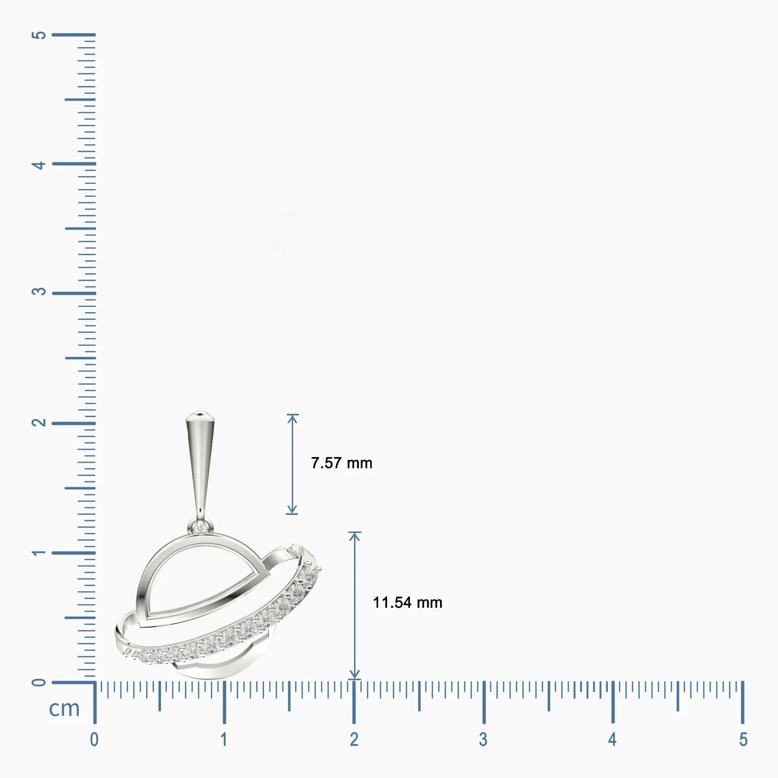 Gold Shinning Saturn Diamond Pendant