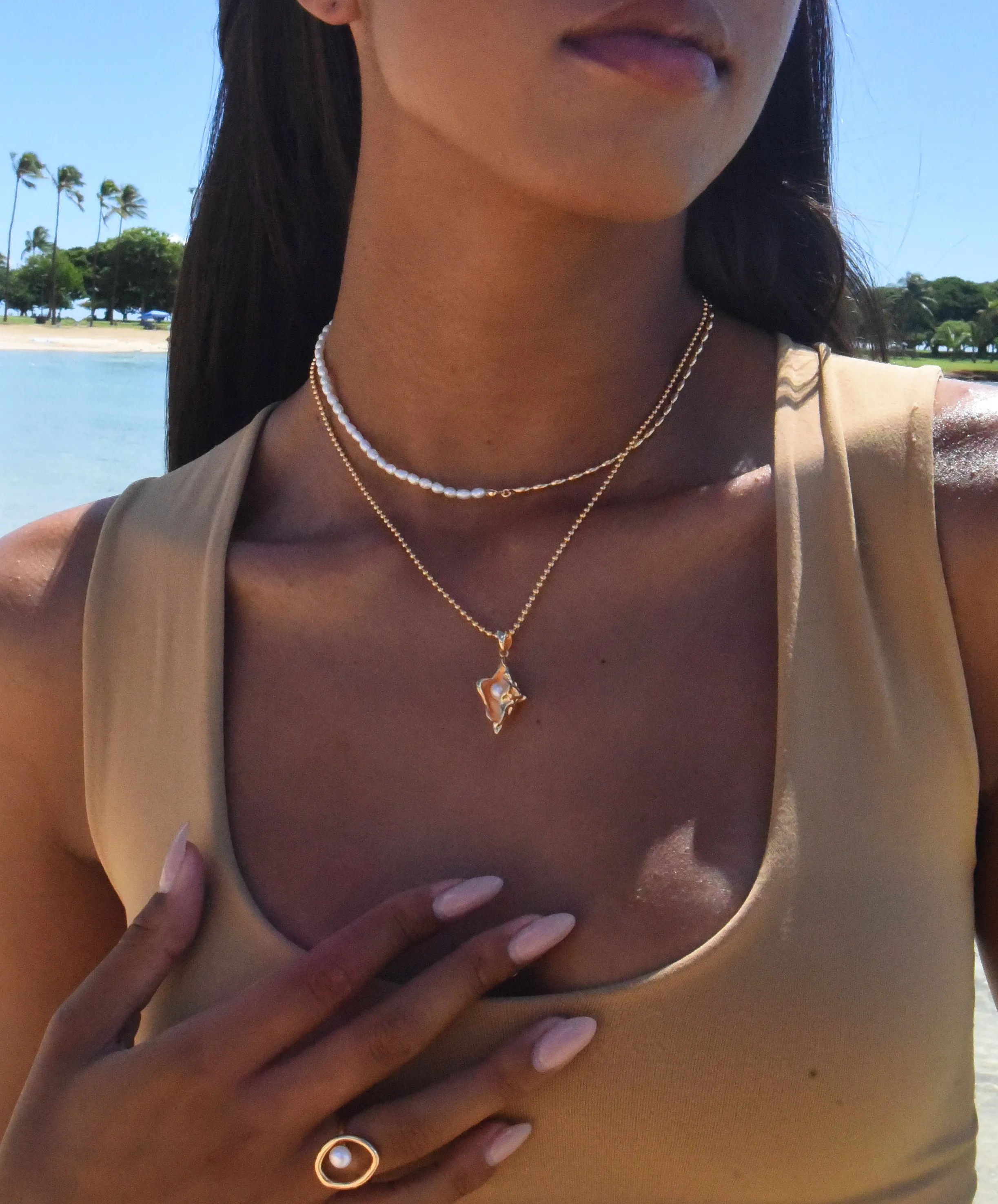Golden Conch Necklace