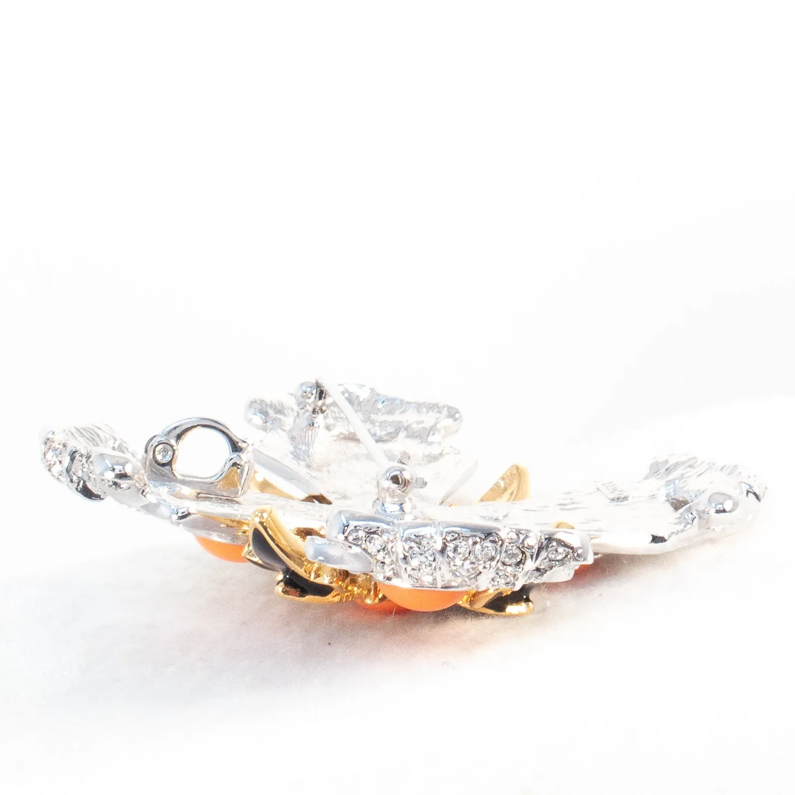 KJL Coral Maltese Cross Brooch