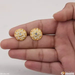 Lovely Design Hand-Finished Design Gold Plated Earrings for Lady - Style A146