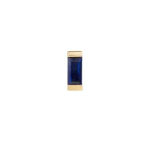 Mini Blue Sapphire Baguette Stud Earring, 6.5mm Screw Back - 9ct Yellow Gold - ST-C-BAG-MI-SAP-SC6.5