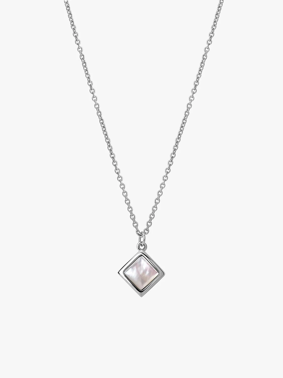 Mother Of Pearl Square Necklace