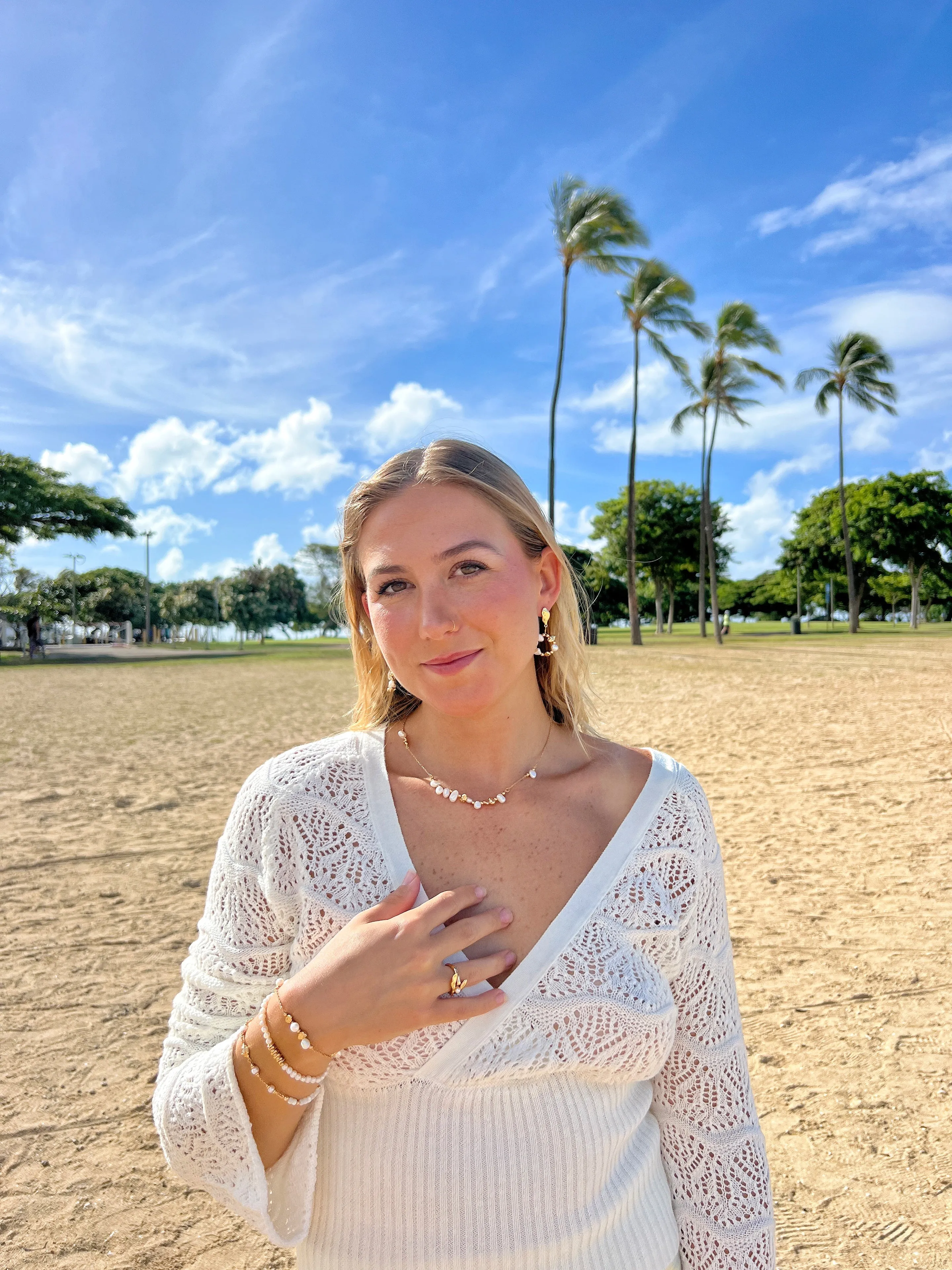 Pearl and Gold Bead Necklace