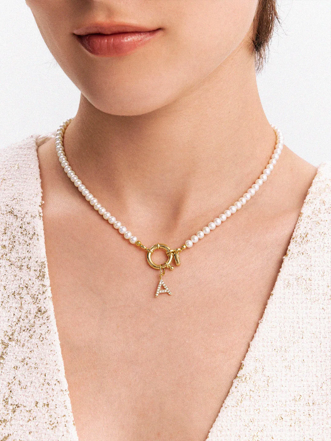 Pearl Aura Beaded Necklace