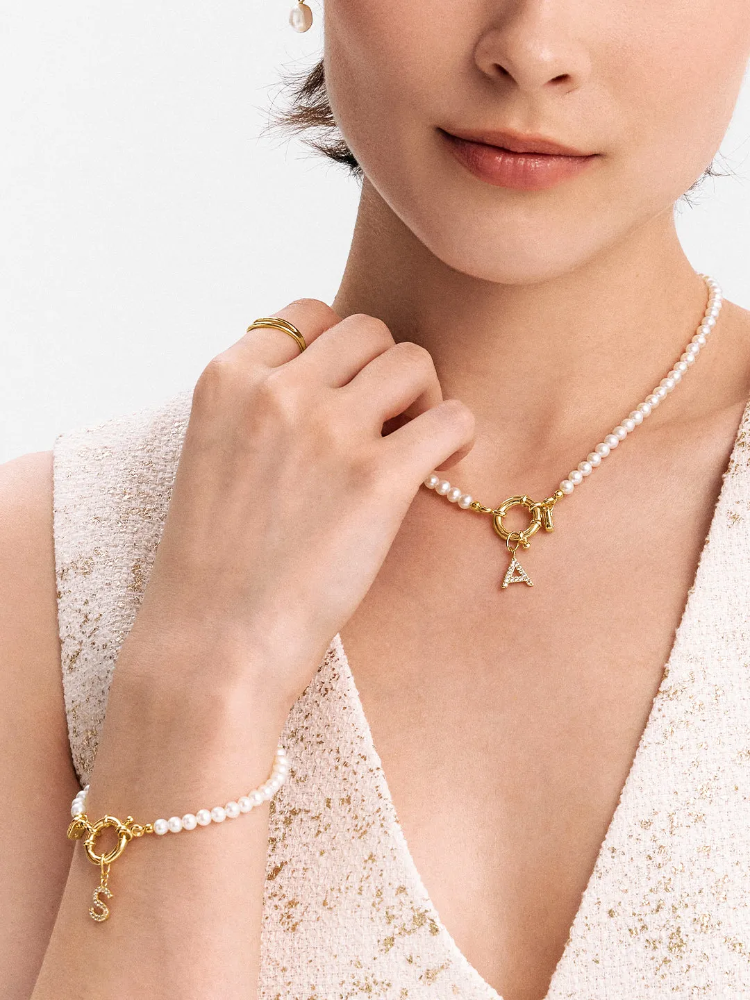 Pearl Aura Beaded Necklace