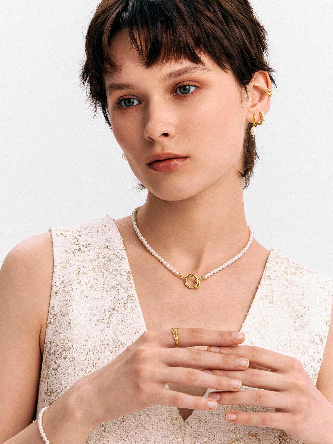 Pearl Aura Beaded Necklace