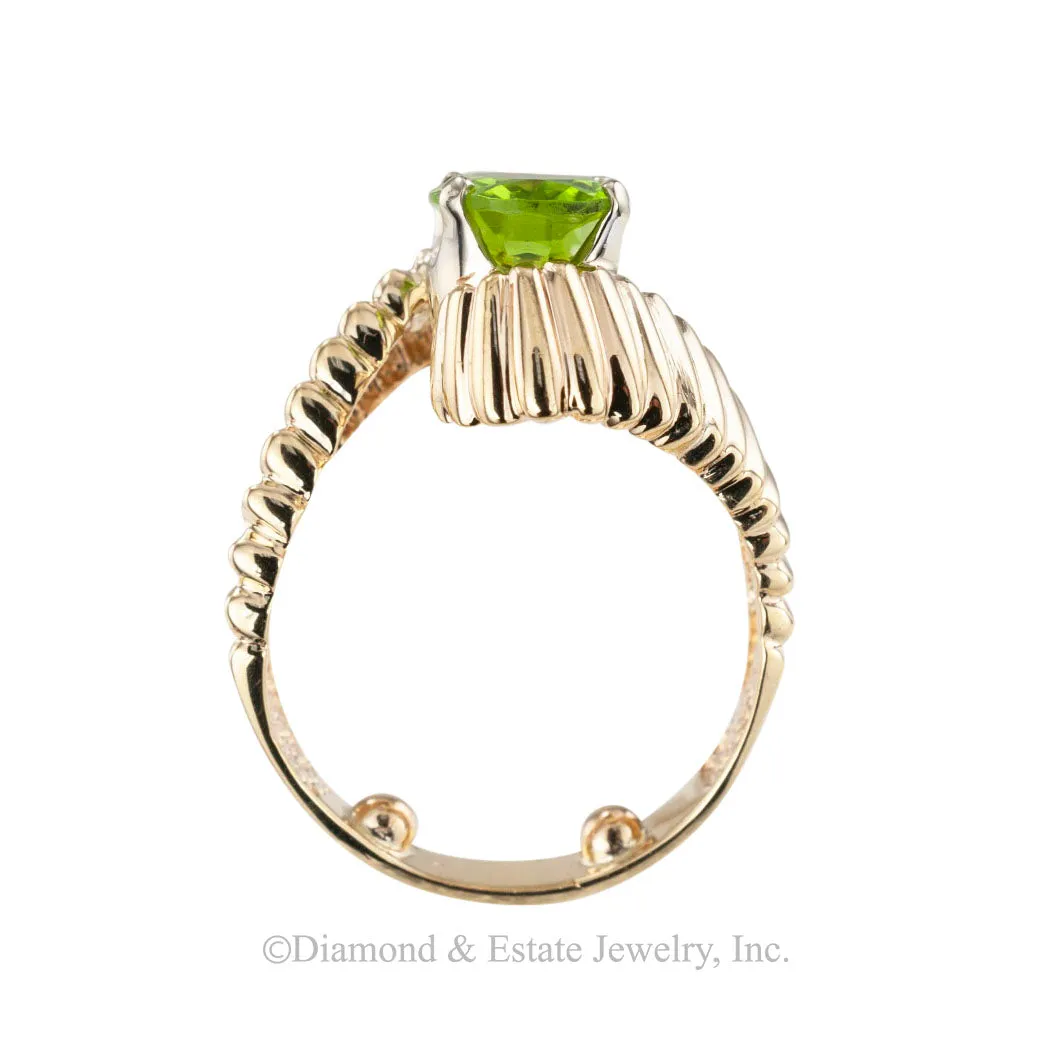 Peridot Yellow Gold Solitaire Ring