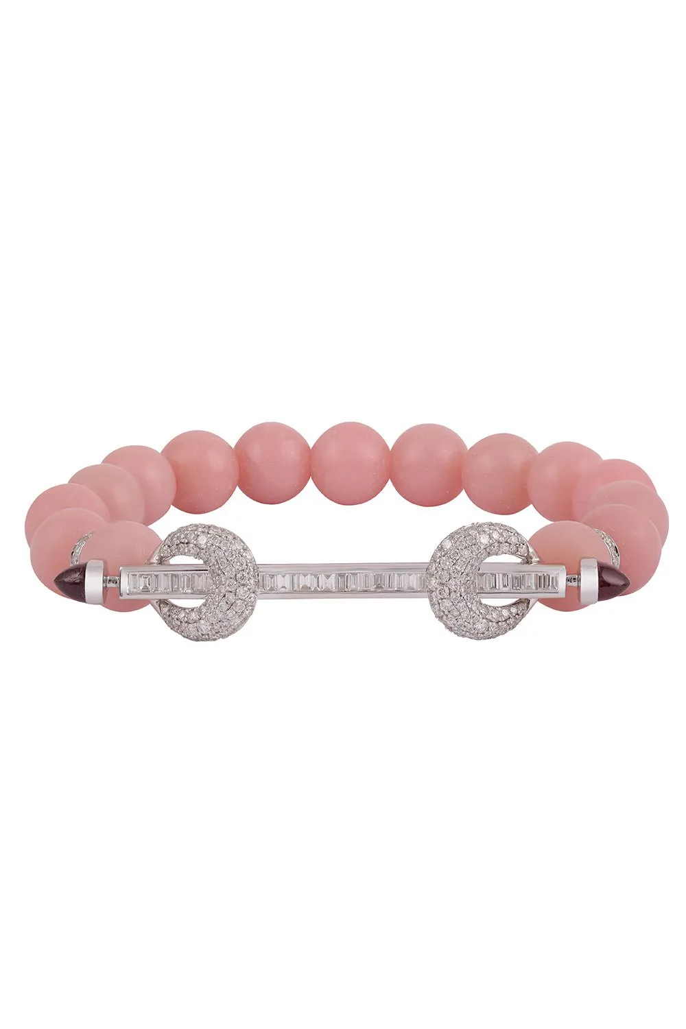 Pink Opal Diamond Chakra Bracelet