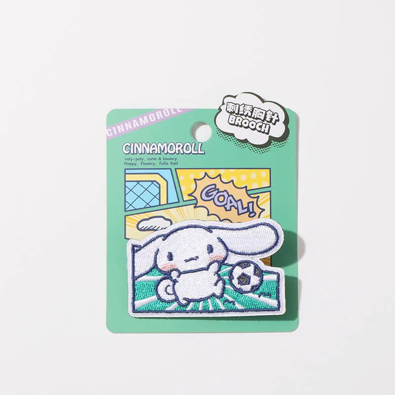 Sanrio Embroidery Brooch Comic Style