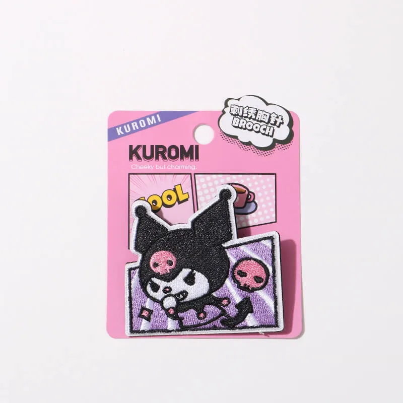 Sanrio Embroidery Brooch Comic Style