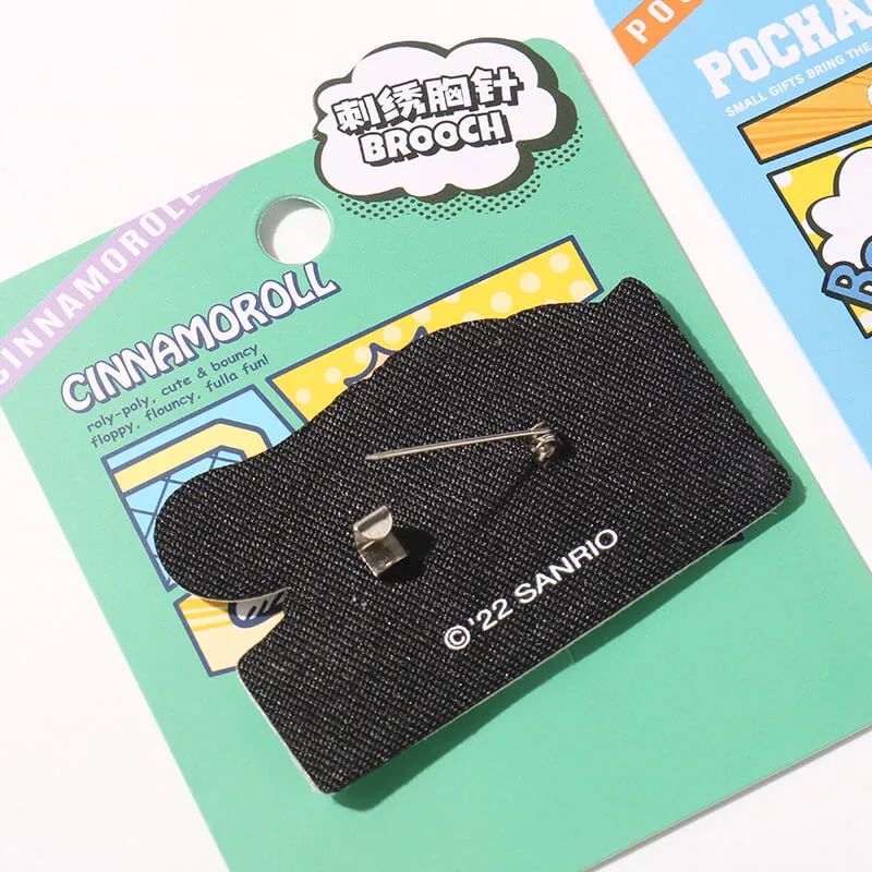 Sanrio Embroidery Brooch Comic Style