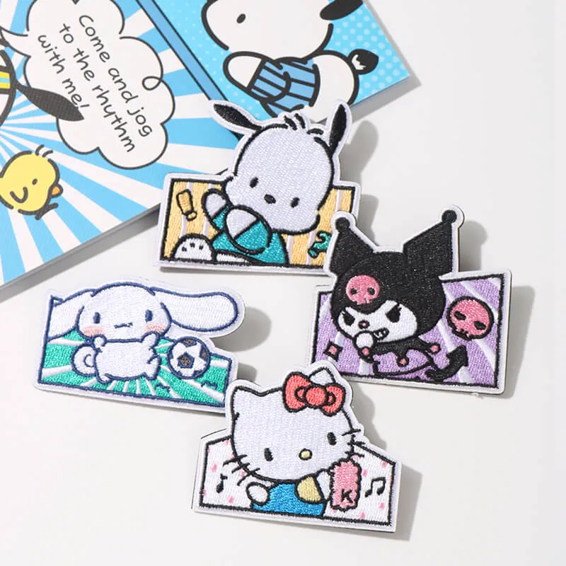 Sanrio Embroidery Brooch Comic Style