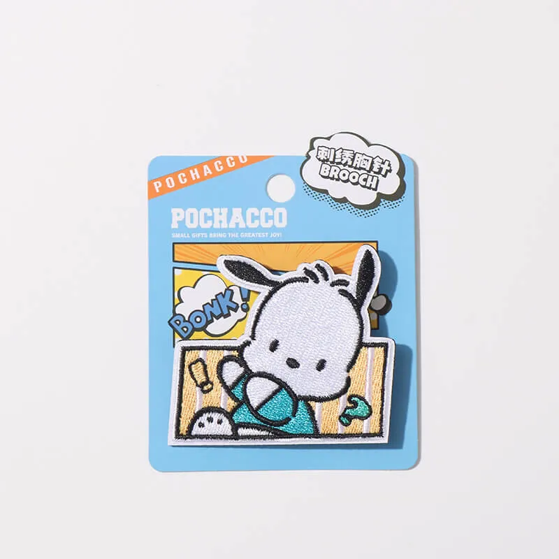 Sanrio Embroidery Brooch Comic Style