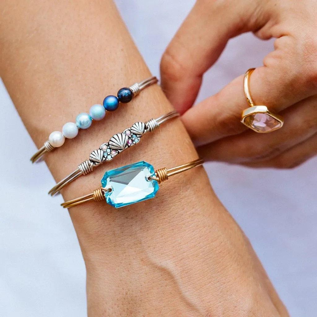 Shell Medley Bangle Bracelet