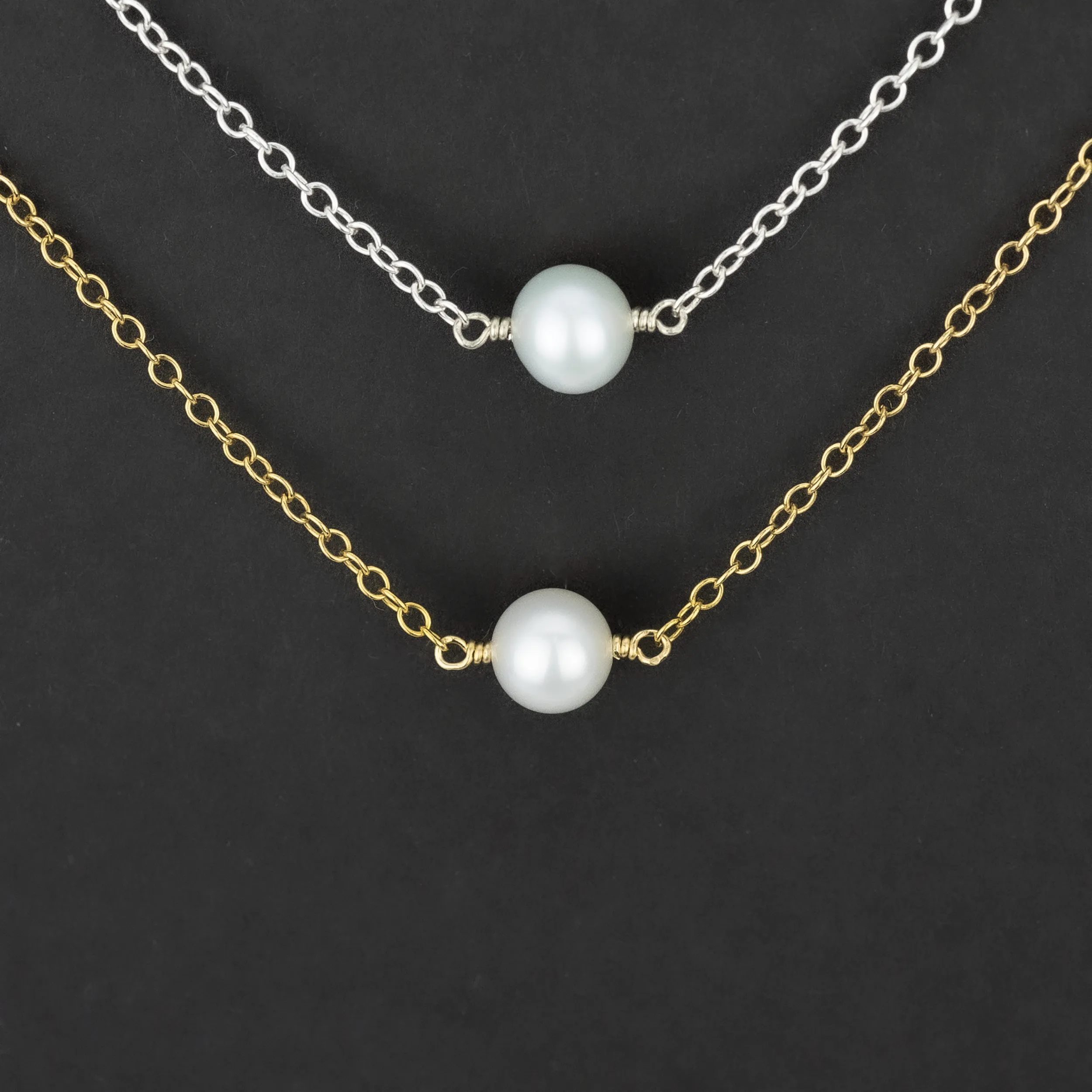 Single White Pearl Necklace
