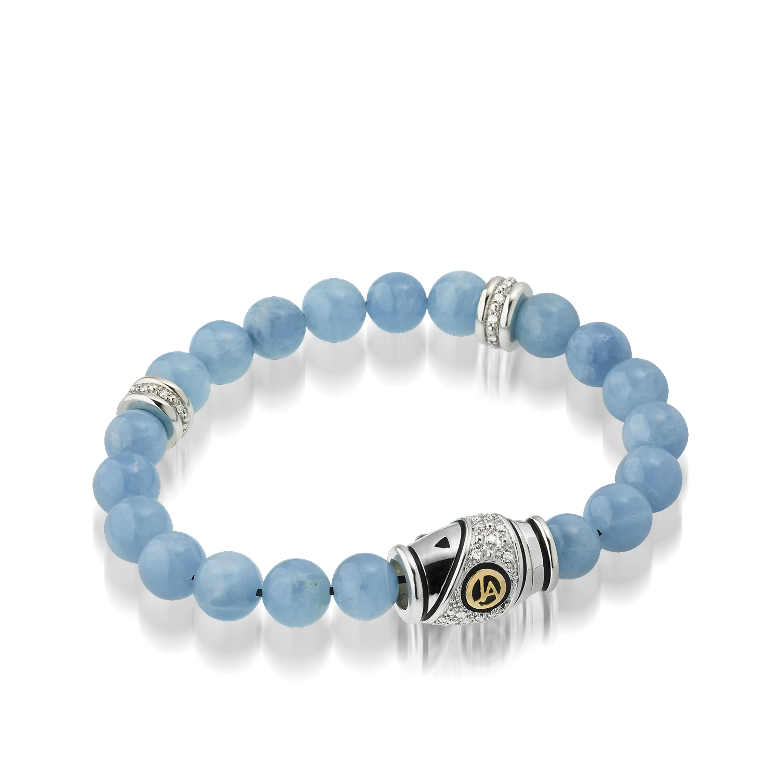 Solar Beaded Bracelet with Pave Diamonds