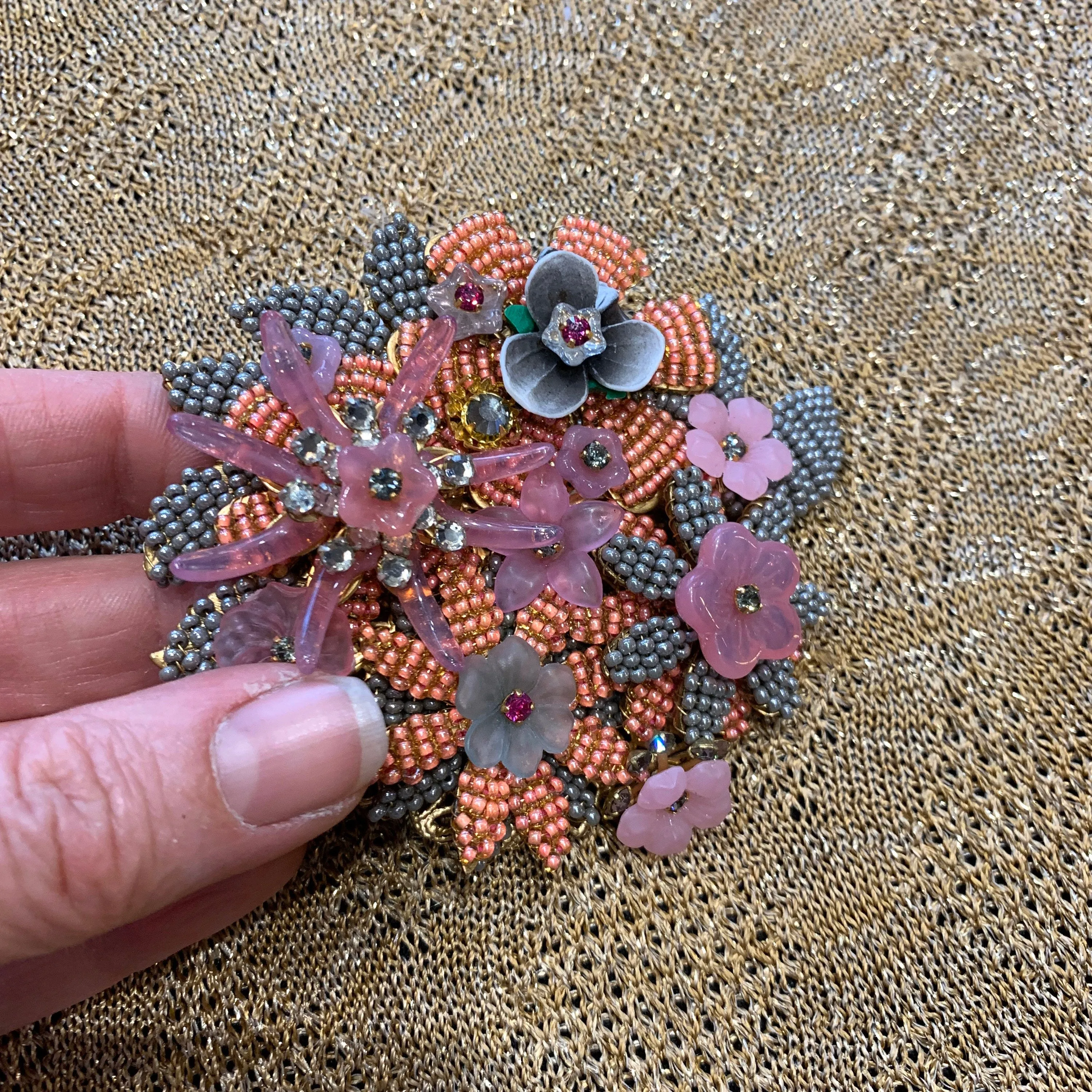 Stanley Hagler Brooch Pink