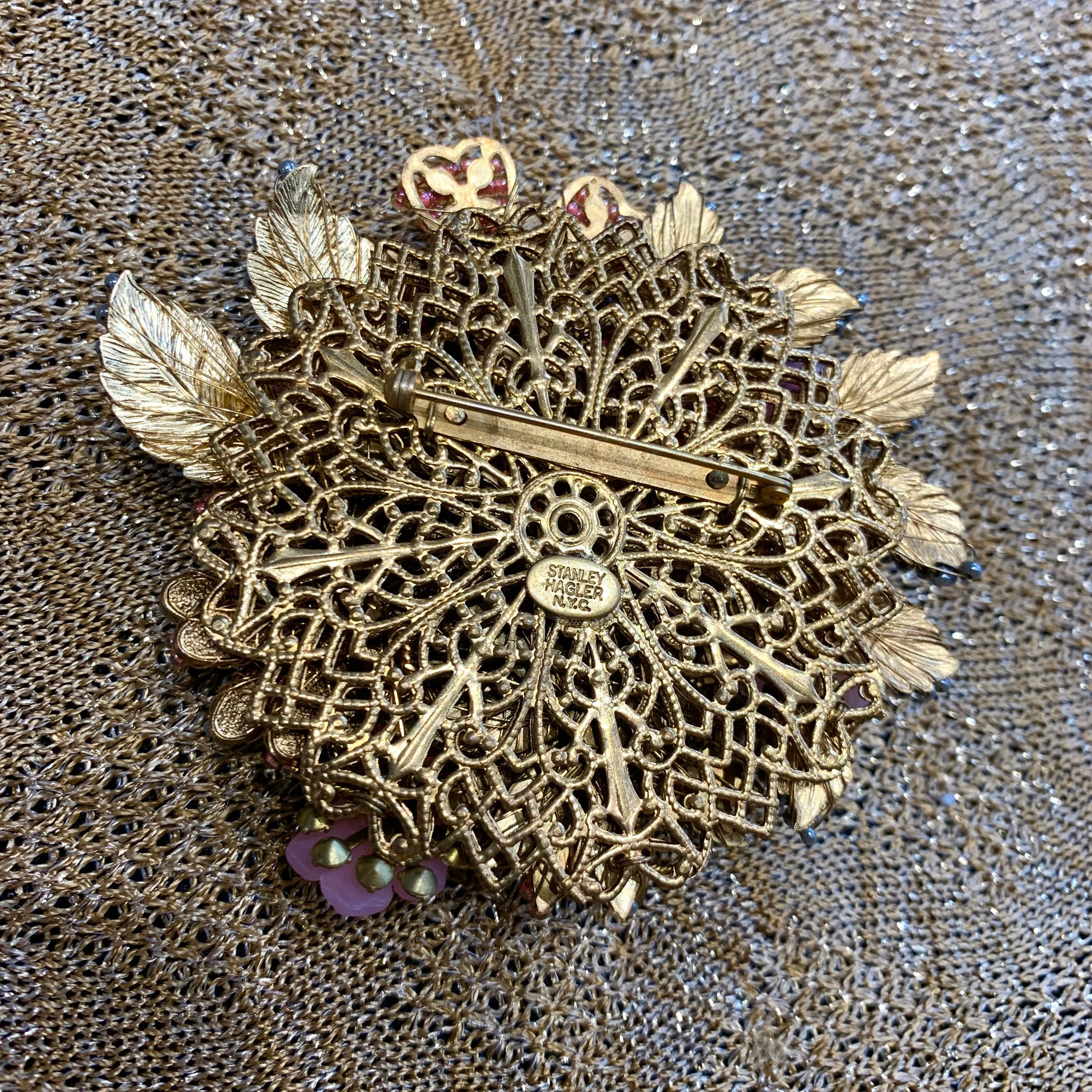 Stanley Hagler Brooch Pink