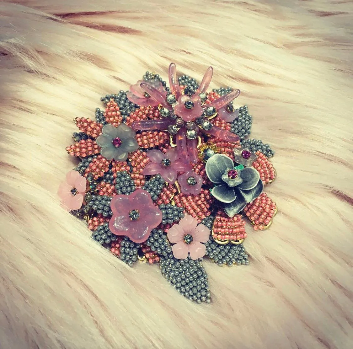 Stanley Hagler Brooch Pink