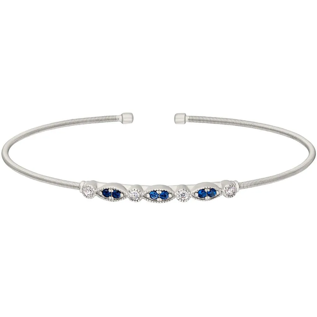 Sterling Silver Cable Cuff Bracelet