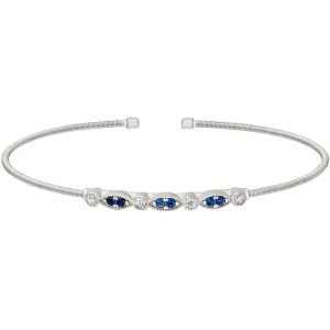 Sterling Silver Cable Cuff Bracelet